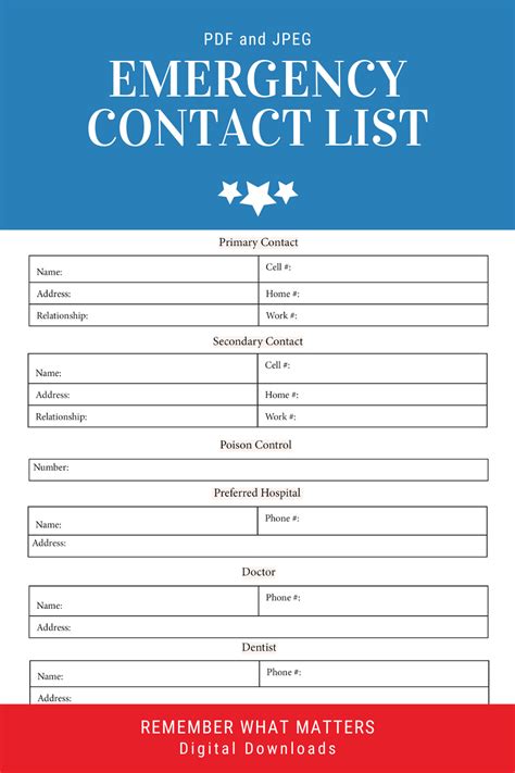 Emergency Contacts .
